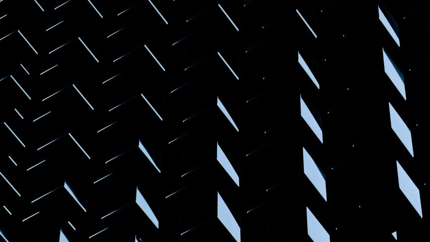 3d abstraction from a pattern in the form of cubes endless loop