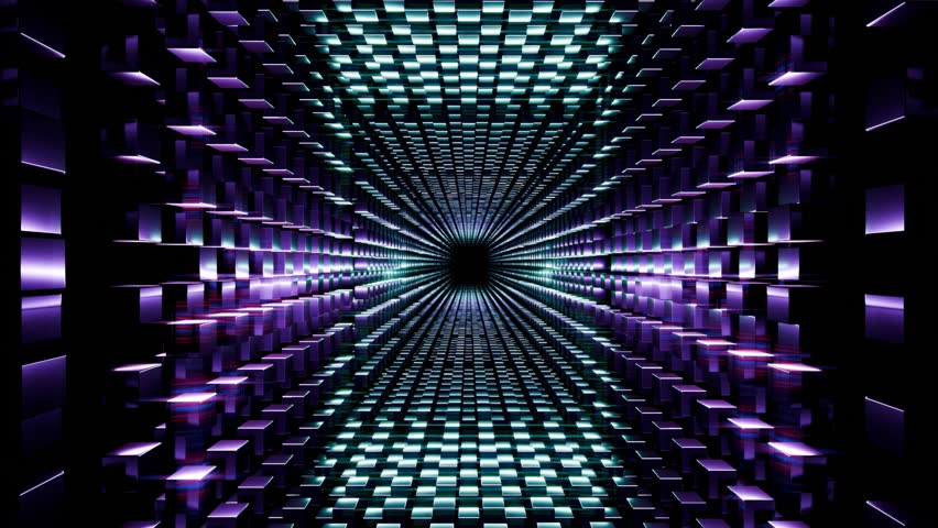 3d abstraction from a pattern in the form of cubes endless loop