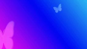 Abstract gradient background pink and blue with flying butterflies shape - Powered by Shutterstock - Get 15% off with code: PIKWIZARD15