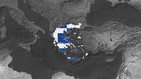 Greece Flat Map Flag Black and White Map - Powered by Shutterstock - Get 15% off with code: PIKWIZARD15