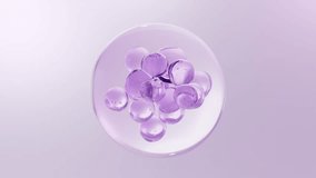 Night Serum Oil drop combine, Skin Repair, moisturizer, collagen serum, advertising background ready to use, 3D animation, purple color. 
 - Powered by Shutterstock - Get 15% off with code: PIKWIZARD15