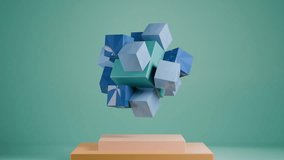 Continuous 3D Cube Motion: Seamless Geometric Animation with Modern Abstract Design - Powered by Shutterstock - Get 15% off with code: PIKWIZARD15