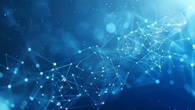 Abstract blue background with white dots connected in the form of low poly network. - Powered by Shutterstock - Get 15% off with code: PIKWIZARD15