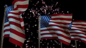 USA Flag waving on fireworks background - Powered by Shutterstock - Get 15% off with code: PIKWIZARD15