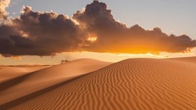 Timelapse of sunset over the sand dunes in the desert. Sahara desert - Powered by Shutterstock - Get 15% off with code: PIKWIZARD15