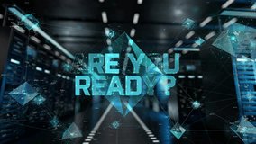 Are You Ready. IT Administrator Activating Modern Data Center Server with Hologram. - Powered by Shutterstock - Get 15% off with code: PIKWIZARD15