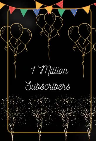 1 Million subscribers celebration social media post to celebrate 