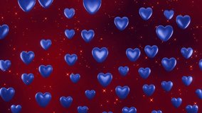 rain of blue hearts, with dice. - Powered by Shutterstock - Get 15% off with code: PIKWIZARD15