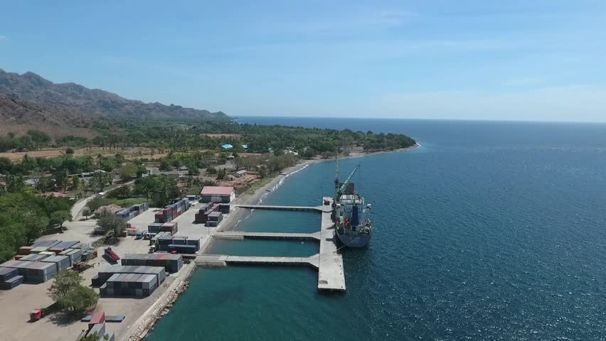 Aerial view of Wini Port