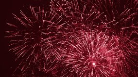 Fireworks in night sky. The color is red - Powered by Shutterstock - Get 15% off with code: PIKWIZARD15