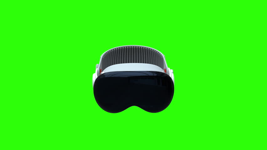 VR Glasses - Virtual reality device, 360 VR modern helmet-3d Render on Green Screen - Powered by Shutterstock - Get 15% off with code: PIKWIZARD15