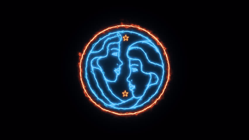Astrology Horoscope gemini 3D Animation