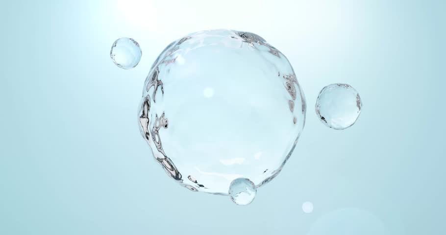 bubbles floating on water surface. 