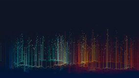 Abstract 3D big data plot visualization. Futuristic infographics aesthetic design animation. Visual information complexity. Intricate data threads plot. - Powered by Shutterstock - Get 15% off with code: PIKWIZARD15