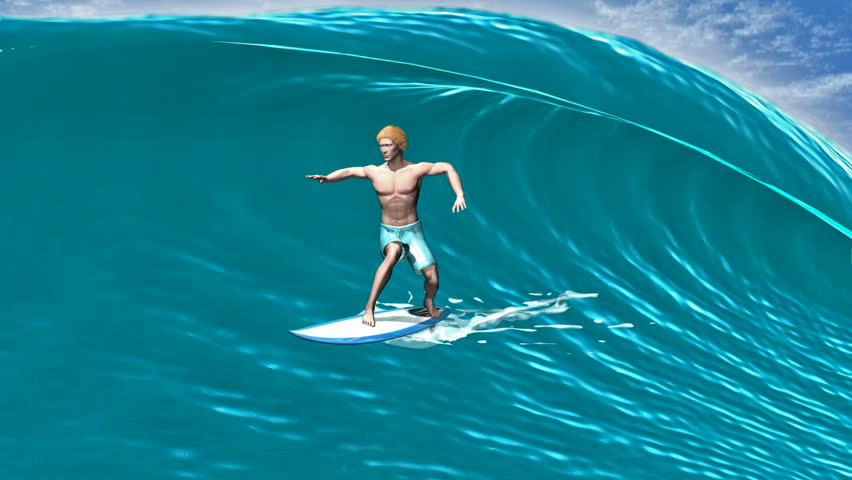 Surfer on wave HD1080
