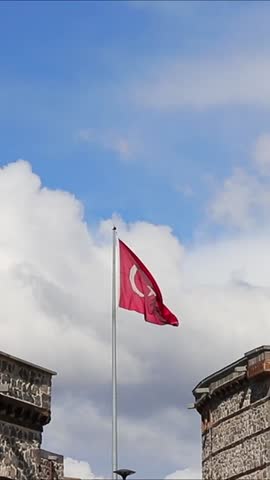 30 August Victory Day background Turkish flag slowly waving with space for text, ideal for national holidays