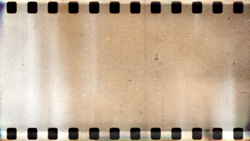 Film Roll Sprocket Film Frame Overlay. Vintage Film Effect. Video Background.