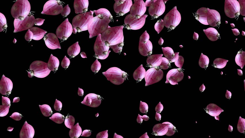 Falling Red Onion Vegetables background