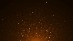 Futuristic Golden Beautiful Wave Particles light abstract background shining glittering particle floor stars dust flare. Luxurious golden sparkling bokeh. Award ceremony, stage. 3D Illustration - Powered by Shutterstock - Get 15% off with code: PIKWIZARD15