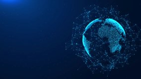 4K 3D Hud Planet earth globe maps world animation Earth map digital connection social network. world communication data. Blockchain technology database Business finance crypto. 3D Illustration - Powered by Shutterstock - Get 15% off with code: PIKWIZARD15