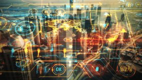 3D animated city skyline with infographic overlays. - Powered by Shutterstock - Get 15% off with code: PIKWIZARD15