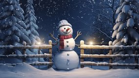 christmas celebration with snowman in the village. with cartoon style. seamless looping time-lapse virtual video animation background.	
 - Powered by Shutterstock - Get 15% off with code: PIKWIZARD15
