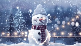 christmas celebration with snowman in the village. with cartoon style. seamless looping time-lapse virtual video animation background.	
 - Powered by Shutterstock - Get 15% off with code: PIKWIZARD15