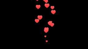 Hearts Icon social media Live streaming style animated icon. Alpha channel, transparent background. 4K resolution - Powered by Shutterstock - Get 15% off with code: PIKWIZARD15