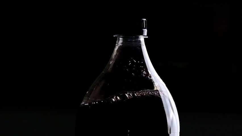 Zero Sugar Diet Bottle Of Cola Drink On A Black Background