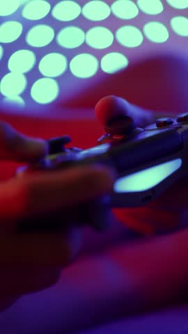 close up view of joystick game controller