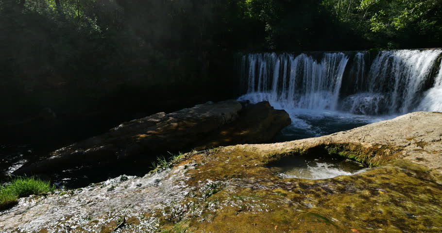 The Vis waterfall, Saint Laurent Le Minier, Gard department, France