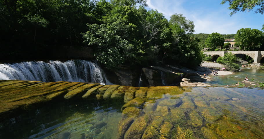 The Vis waterfall, Saint Laurent Le Minier, Gard department, France
