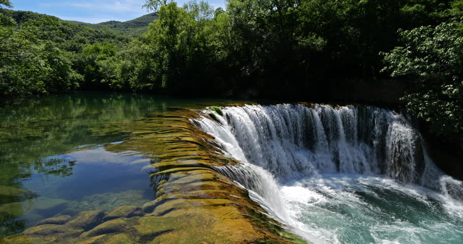 The Vis waterfall, Saint Laurent Le Minier, Gard department, France