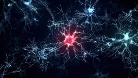 Inside communication of Neuron synapse network. Healthy neurons pulse and transmit data healing damaged neuron cell inside human brain. - Powered by Shutterstock - Get 15% off with code: PIKWIZARD15