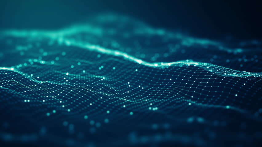 Abstract connected dots and lines on blue background. Communication and technology network concept with moving lines and dots .Seamless loop.4K - Powered by Shutterstock - Get 15% off with code: PIKWIZARD15