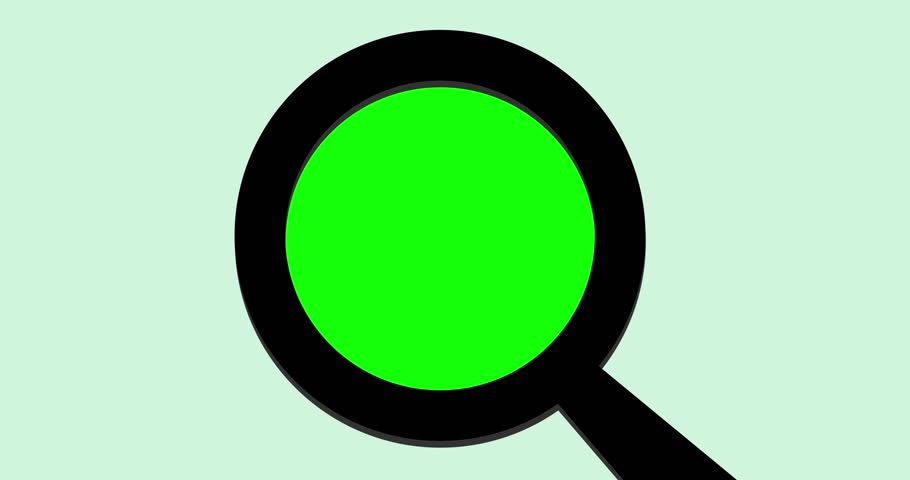Magnifying glass wipe zoom transition greenbox light background. Good for making zoom.