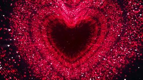 Valentines day romantic love animation, shiny and glitter hearts, glowing particles, valentine and marriage concept. Romantic abstract - Powered by Shutterstock - Get 15% off with code: PIKWIZARD15