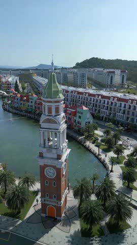 Aerial view of Grand World on Phu Quoc island, Vietnam.