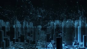 Digital city skyline Big data, Artificial intelligence, Internet of things Future world cyber smart city IoT technology online cyber security cloud data network data, business city. 3D Illustration - Powered by Shutterstock - Get 15% off with code: PIKWIZARD15