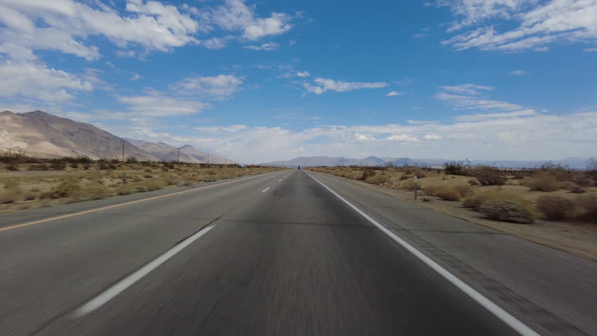 395 Scenic Byway Northbound 3 Ridgecrest to Owens Lake 05 Front View MultiCam Driving Plate Sierra Nevada Mts California - Powered by Shutterstock - Get 15% off with code: PIKWIZARD15