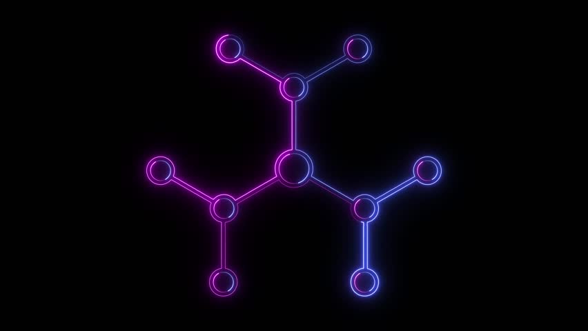 Neon sing communicate technology icon ,fast contruct communicate icon animation on background.