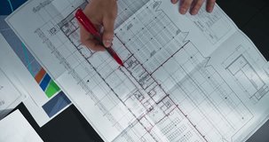 Top Down View Zoom Out: Diverse Engineers, Managers, Construction Coordinators Gathered Around The Table to Discuss Real Estate Project Blueprints Or Architectural Plan, Using Laptop, Tablet In Office - Powered by Shutterstock - Get 15% off with code: PIKWIZARD15