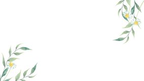 Animation of watercolor flowers and leaves swaying - Powered by Shutterstock - Get 15% off with code: PIKWIZARD15