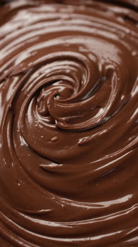 Zoom frame melted chocolate, Chocolate swirl