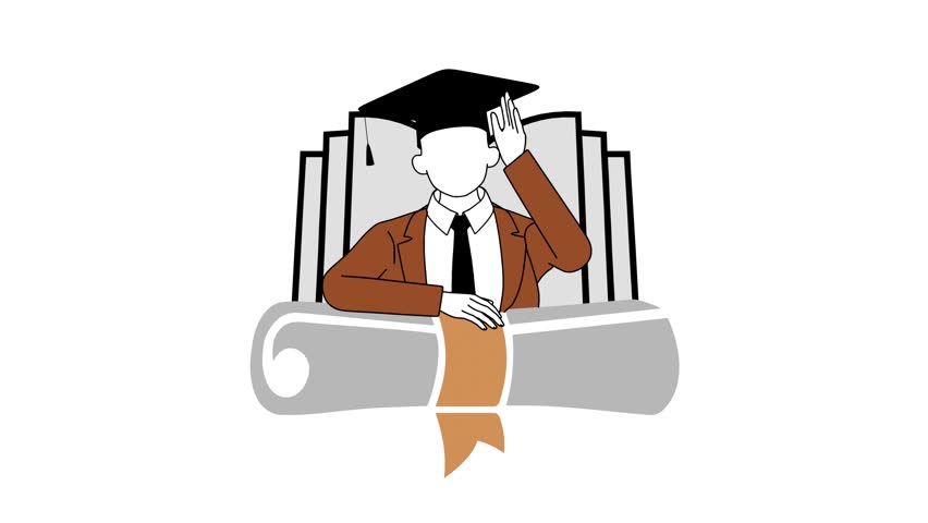 A student who achieves high academic achievement and wears a graduation manti