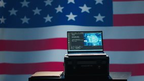 American programmer combating enemy bot accounts on social media with AI technology. Technician working for USA CIA agency building artificial intelligence algorithms to detect fake news, camera A - Powered by Shutterstock - Get 15% off with code: PIKWIZARD15