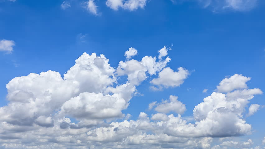 White clouds natural landscape on blue sky. Beautiful sky natural background. 