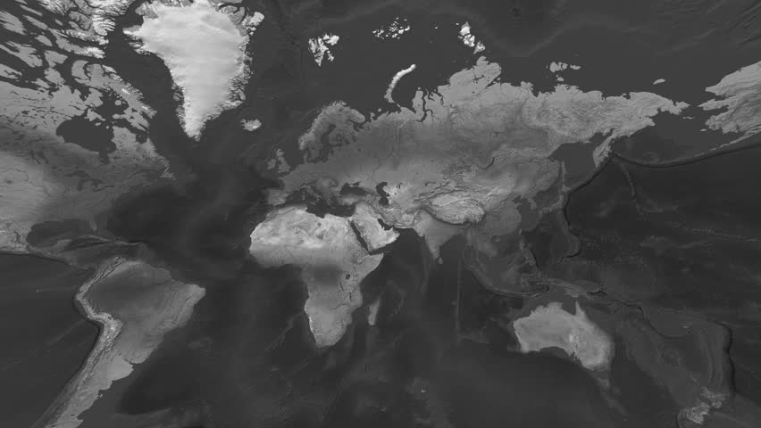 Israel Flat Map Flag Black and White Map