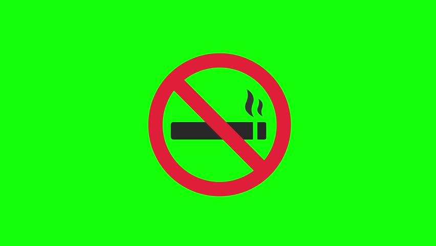  animation NO SMOKING sign 4K Vedio