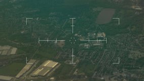 Reconnaissance drone camera view, aerial photography, cartography, spy drone, unmanned aerial vehicle or weather probe. Aerial surveillance of secret objects on the ground - Powered by Shutterstock - Get 15% off with code: PIKWIZARD15